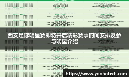 西安足球明星赛即将开启精彩赛事时间安排及参与明星介绍